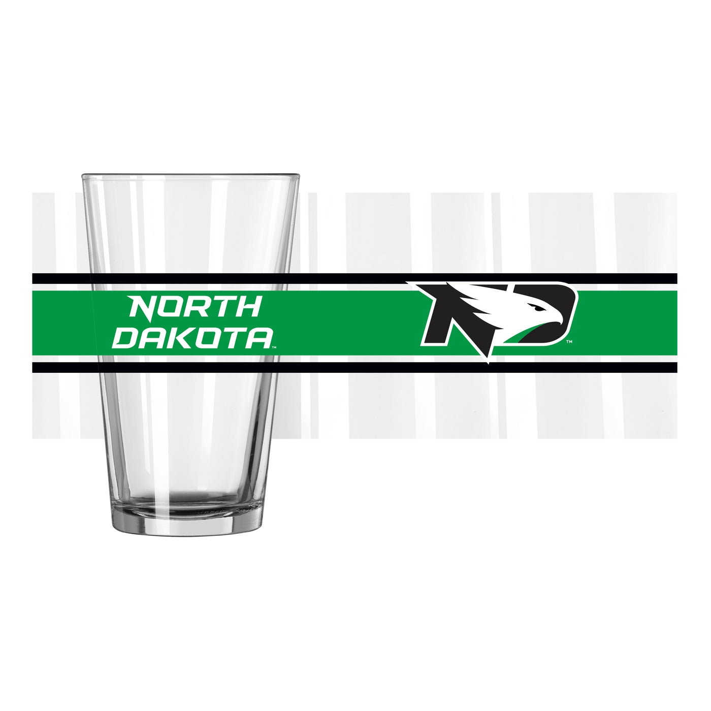 North Dakota 16oz Stripe Pint Glass