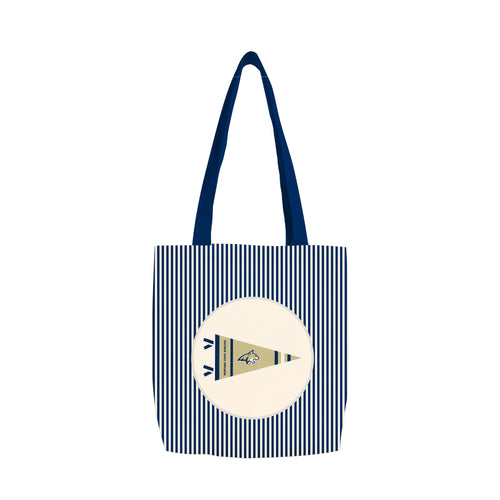 Montana State University classic pennant canvas tote bag with logo branding, featuring a durable design and spacious interior.