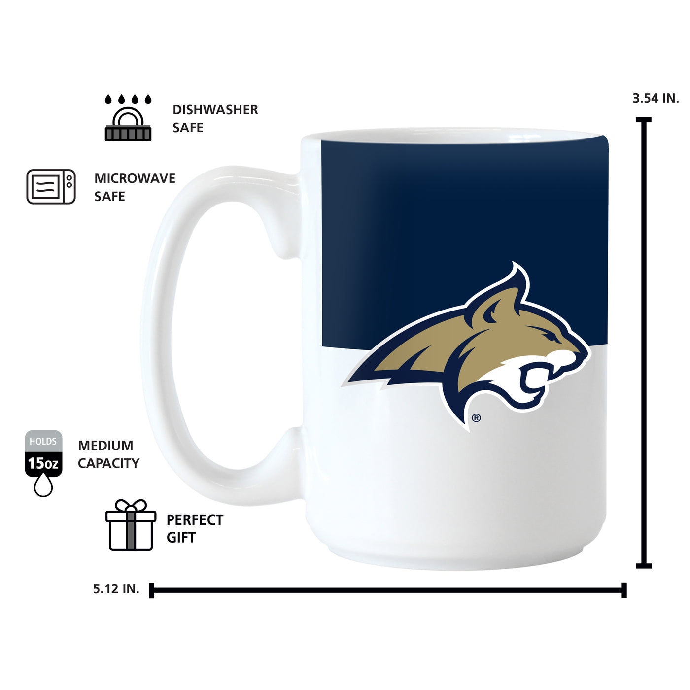 Montana State 15oz Colorblock Sublimated Mug
