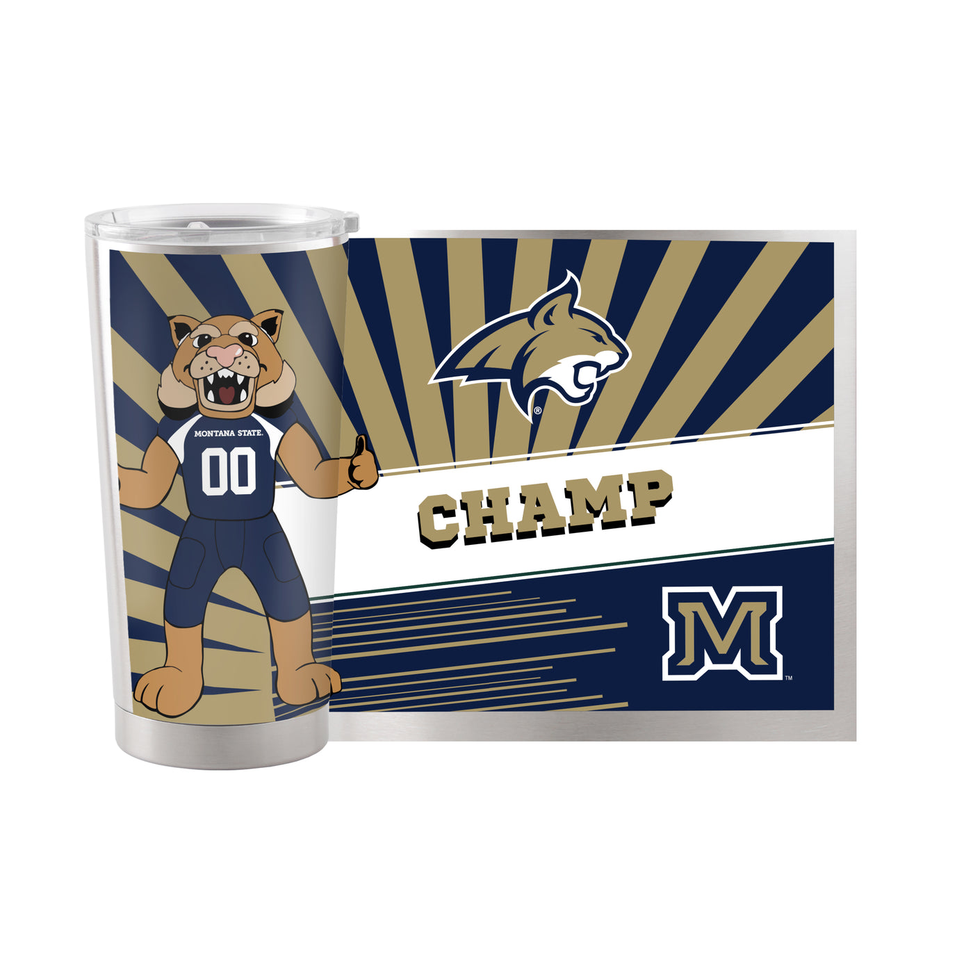 Montana State 20oz Mascot Stainless Tumbler
