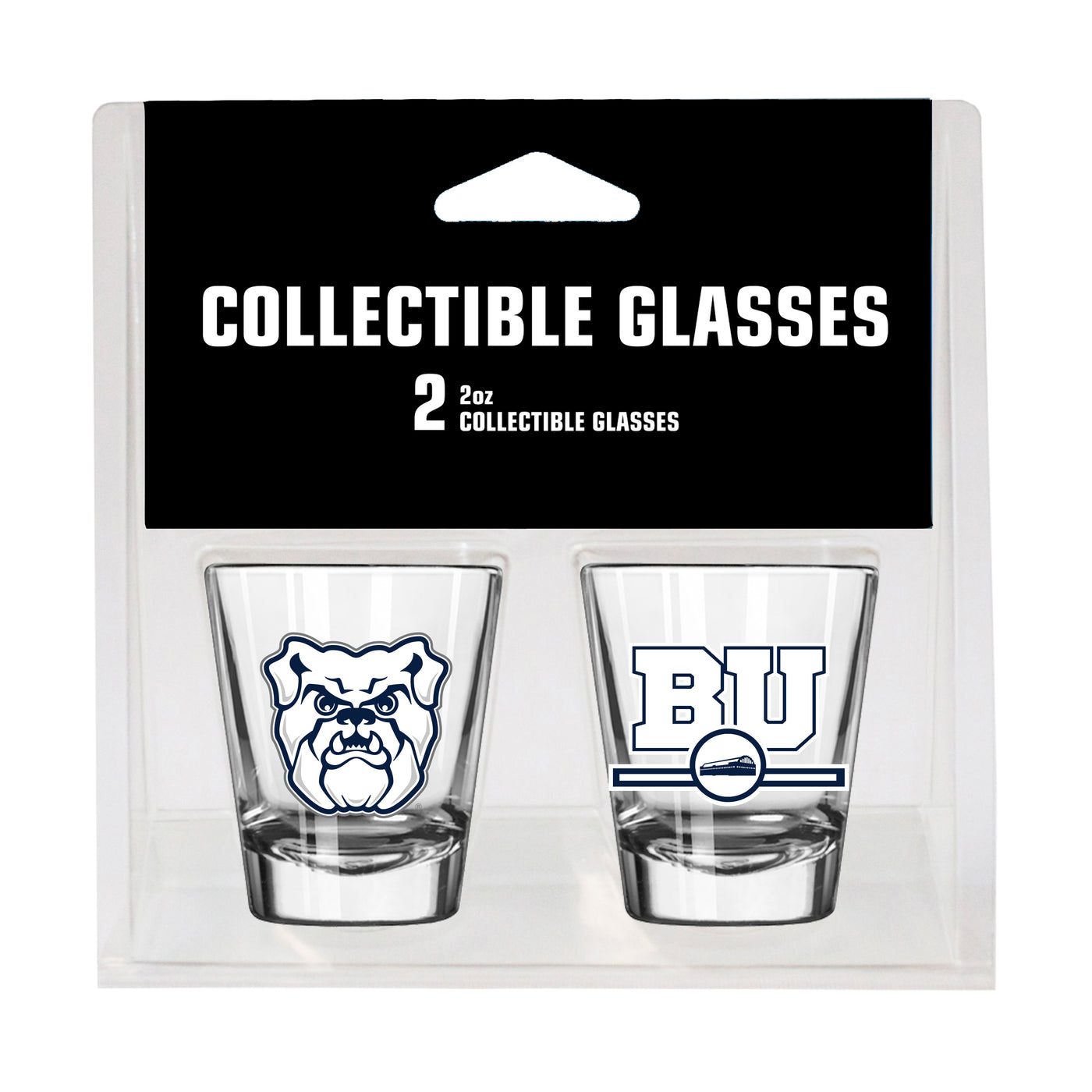 Butler Campus Colors 2oz Letterman Shot Glass 2 Pack