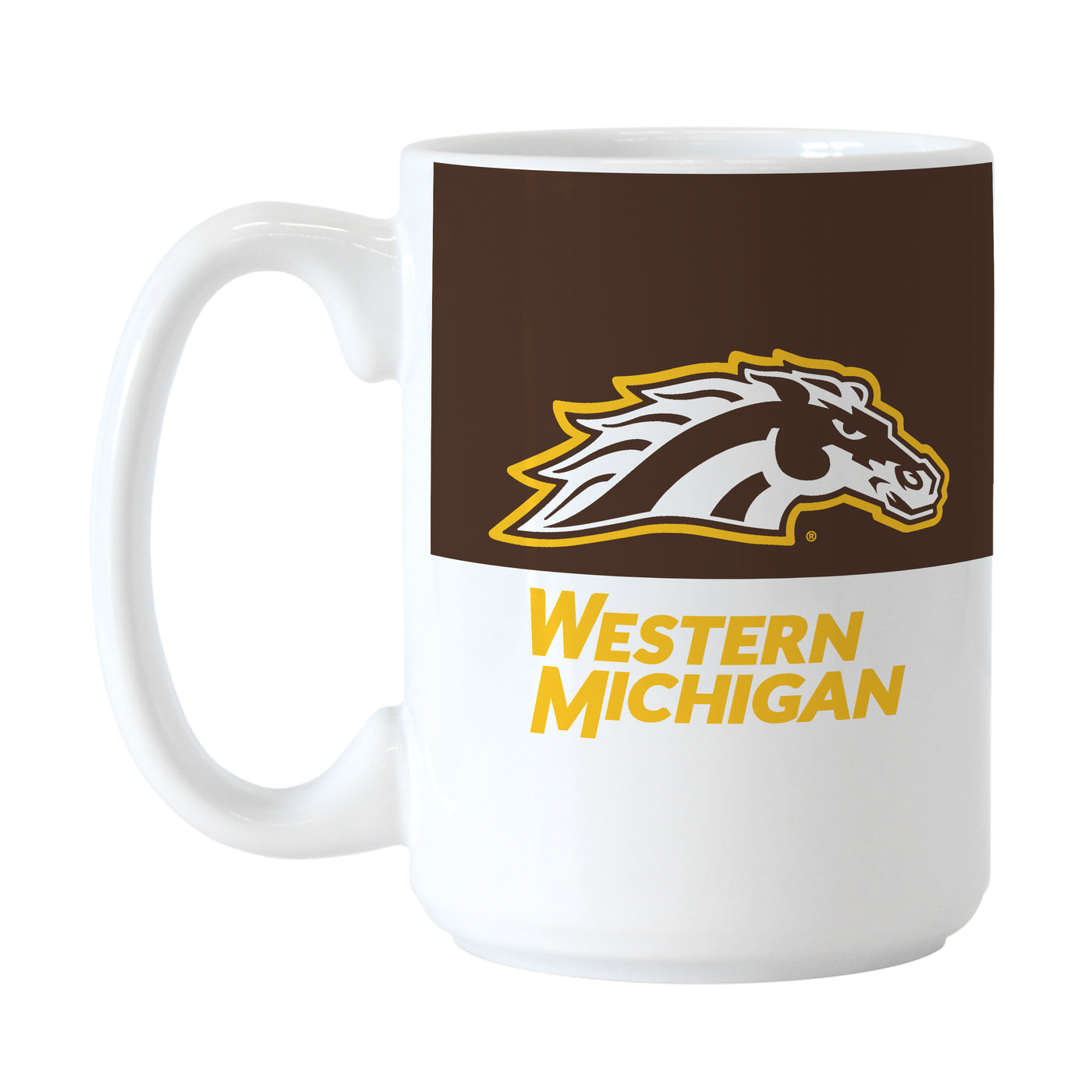 Western Michigan 15oz Colorblock Sublimated Mug