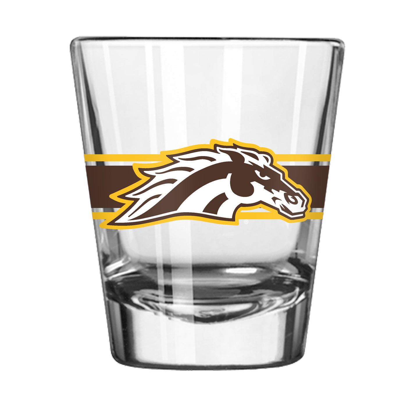 Western Michigan 2oz Stripe Shot Glass