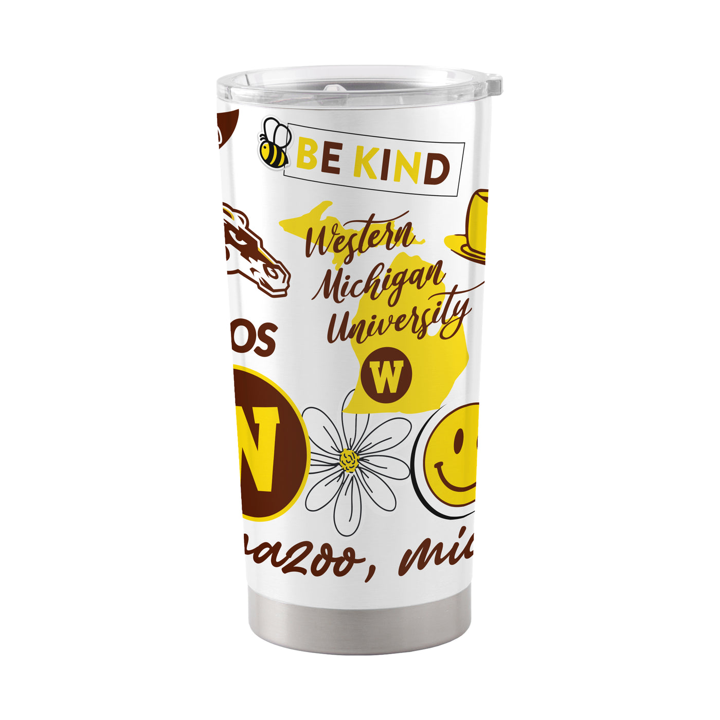 Western Michigan 20oz Native Stainless Tumbler
