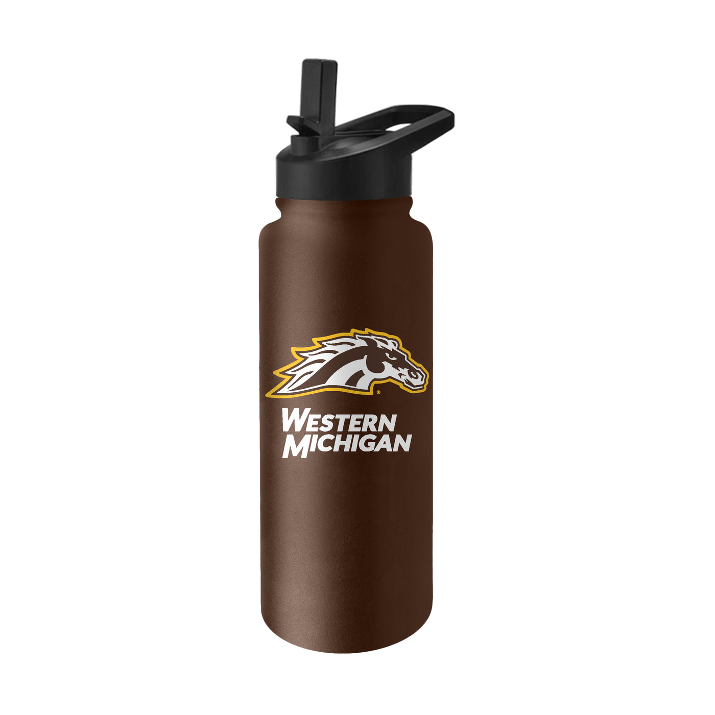Western Michigan 34oz Logo Quencher Bottle