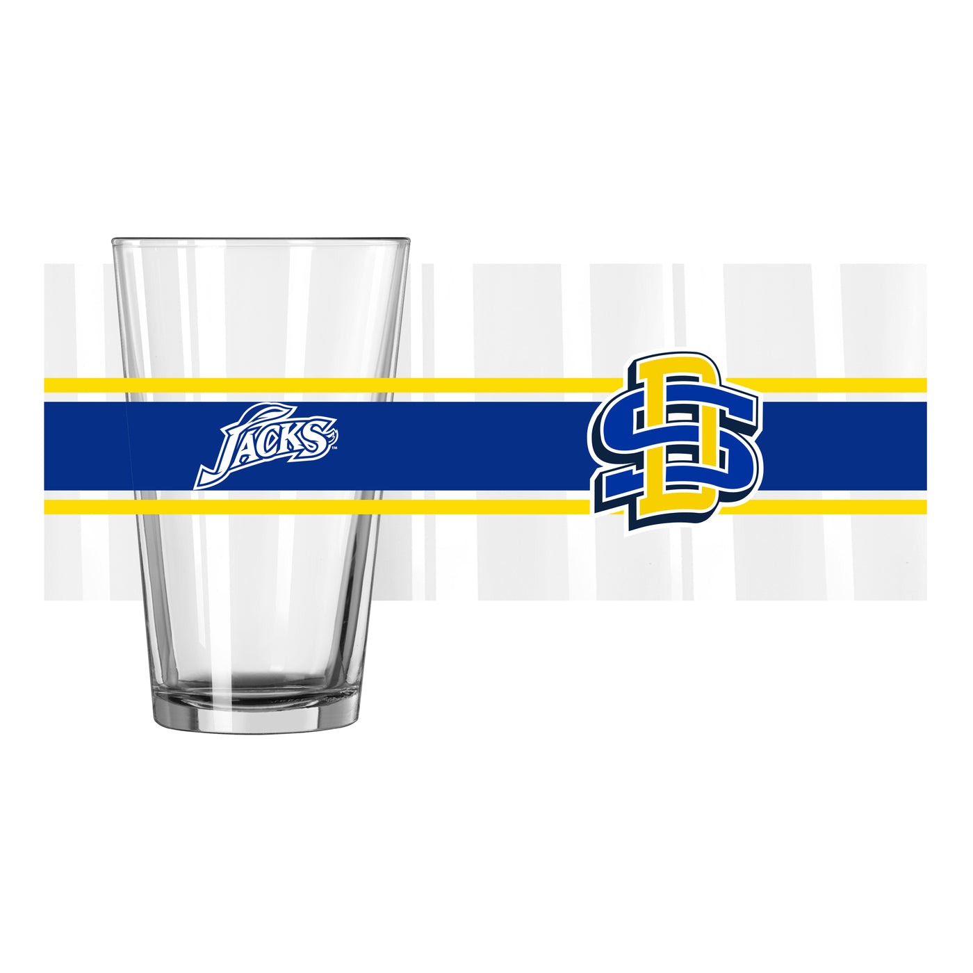 South Dakota State 16oz Stripe Pint Glass