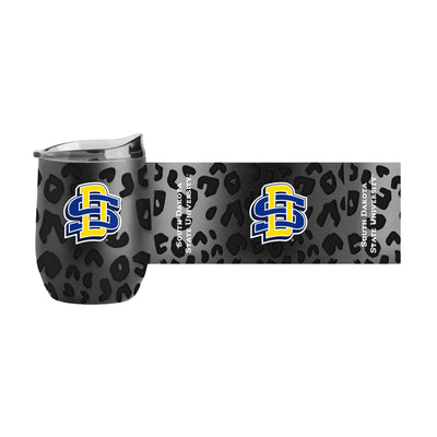 South Dakota Leopard 16oz Black Powdercoat Curved Beverage