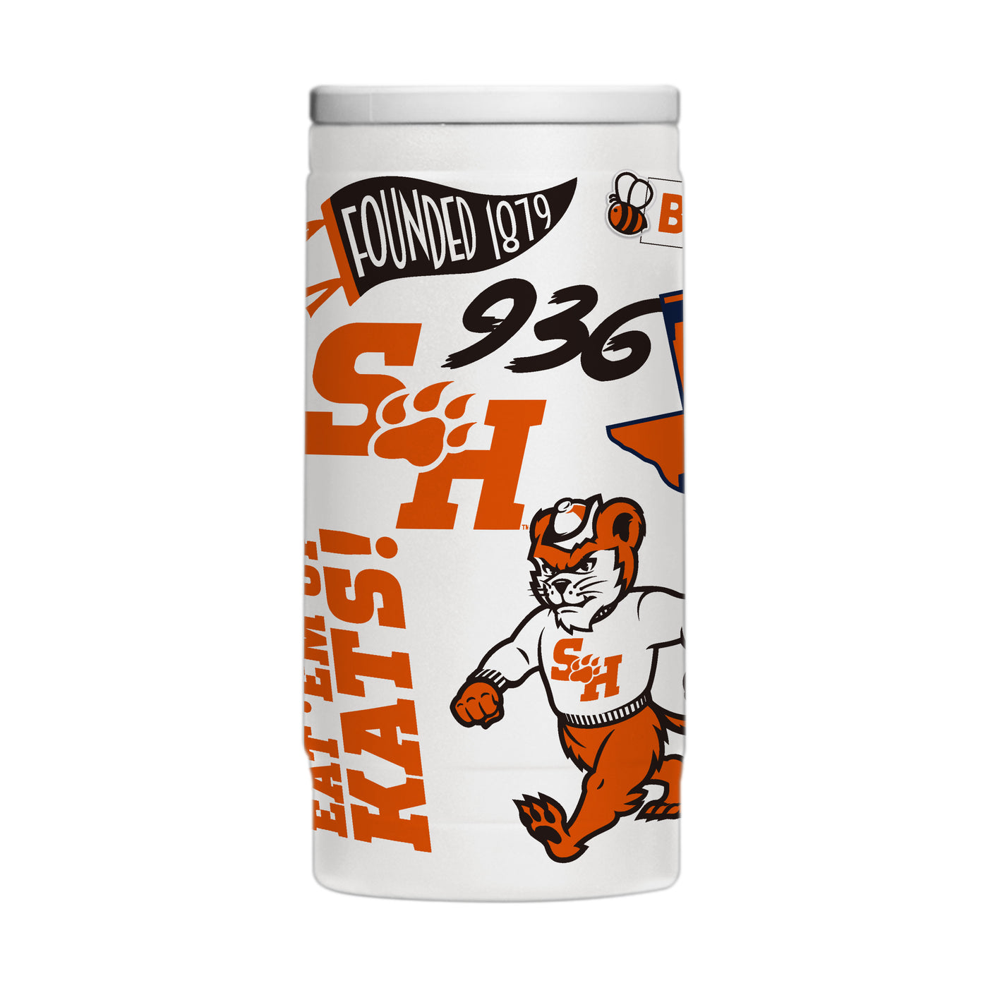 Sam Houston State 12oz Native Powdercoat SlimCan Coolie