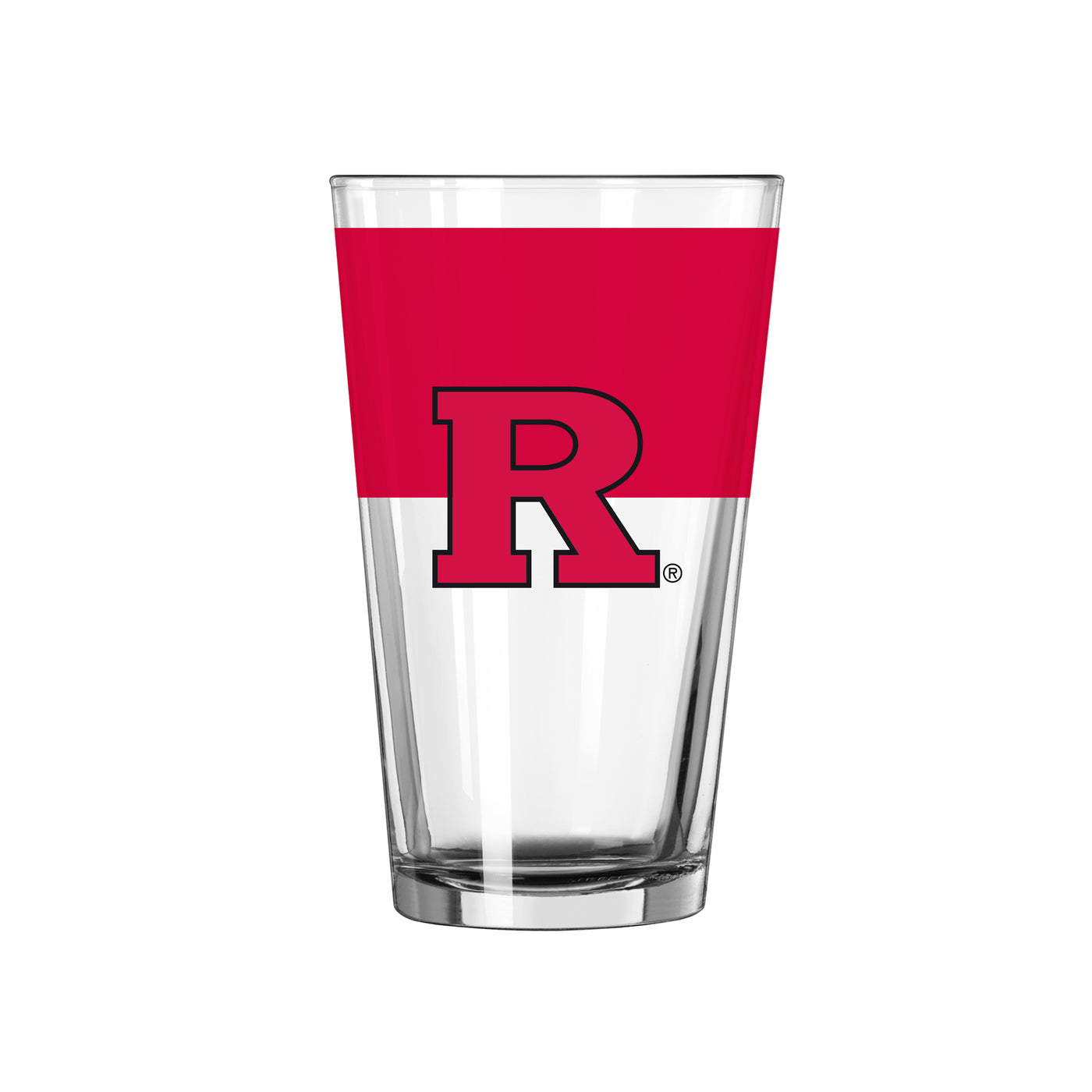Rutgers 16oz Colorblock Pint Glass