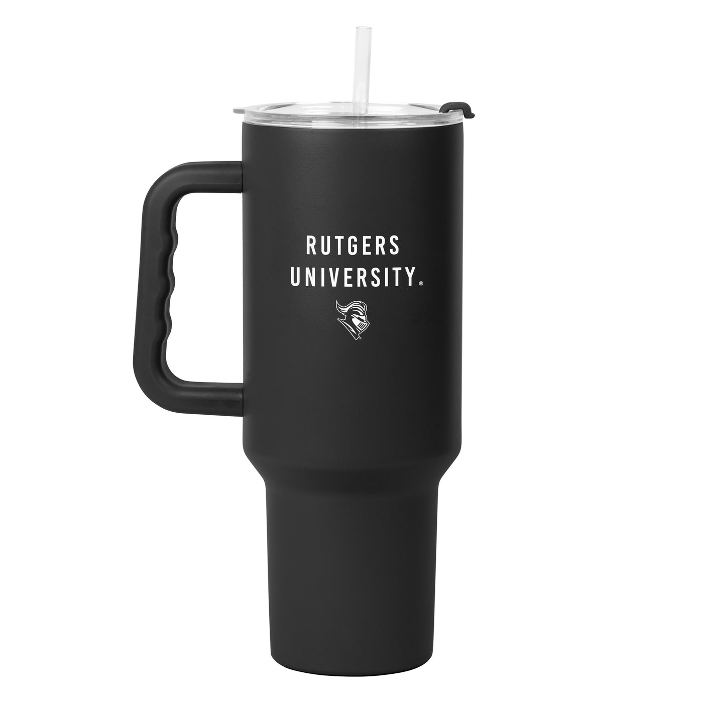 Rutgers 40oz Black Tonal Powder Coat Tumbler