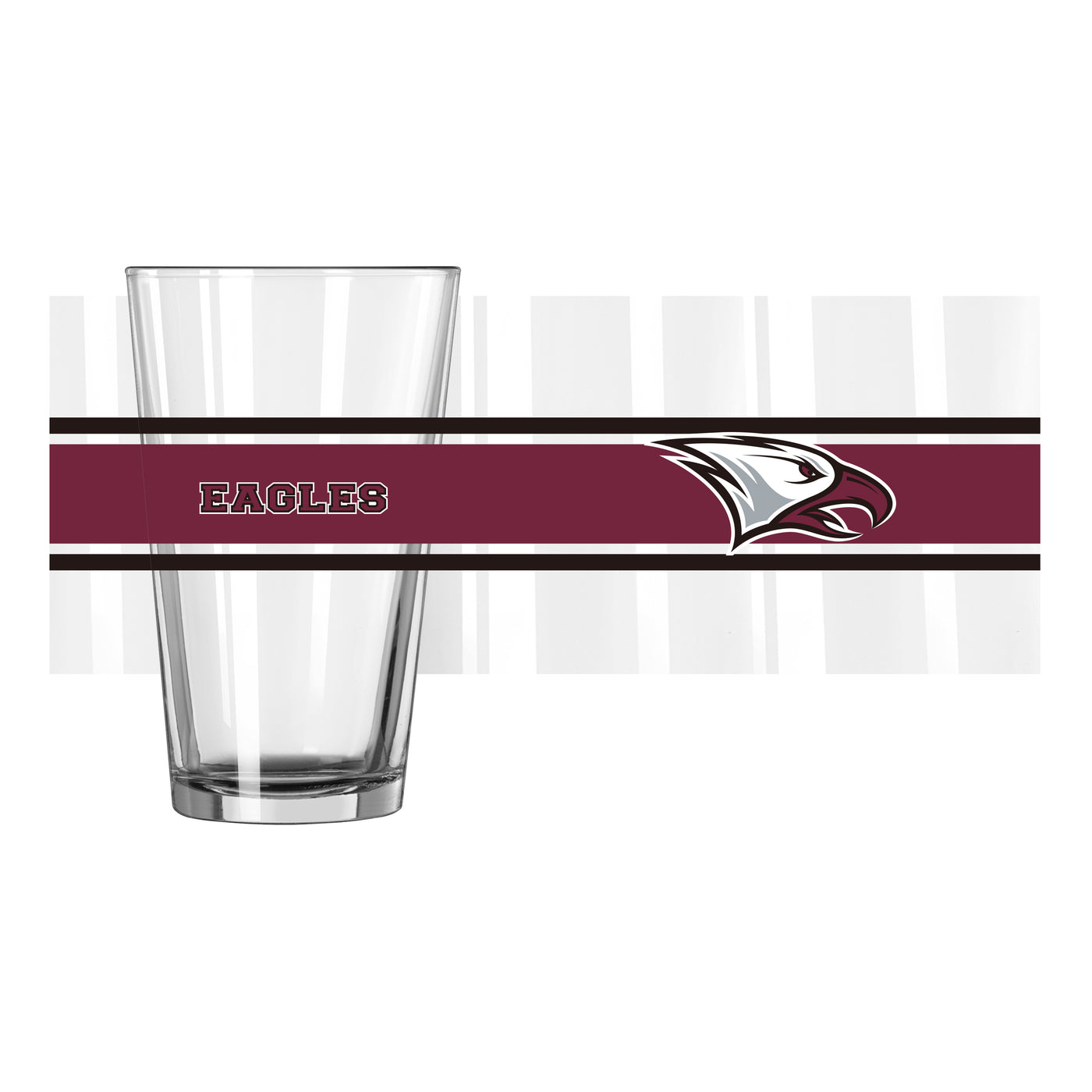 NC Central 16oz Stripe Pint Glass