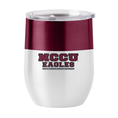 NC Central Colorblock 16oz Stainless Curved Beverage