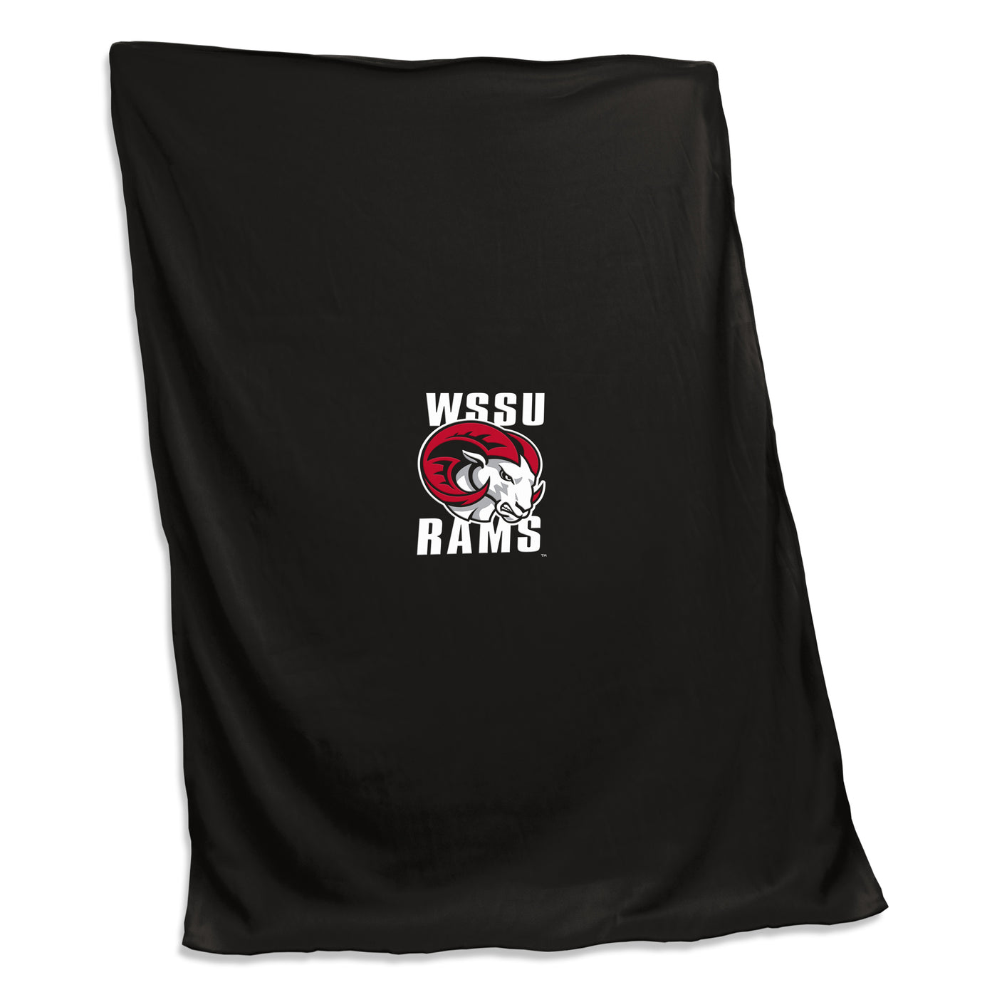 Winston Salem State Black Sweatshirt Blanket (Screened)