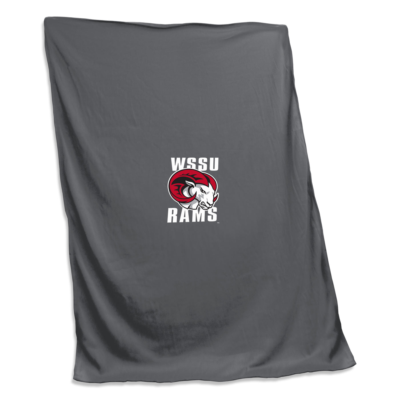 Winston Salem State Charcoal Sweatshirt Blanket (Screened)