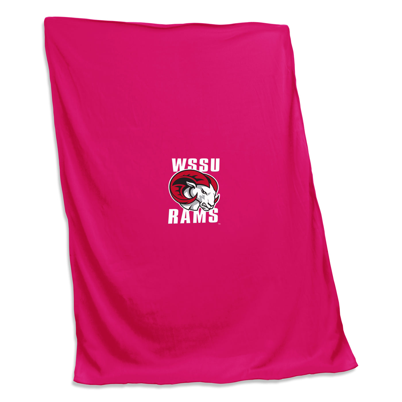 Winston Salem State Pink Sweatshirt Blanket (Screened)