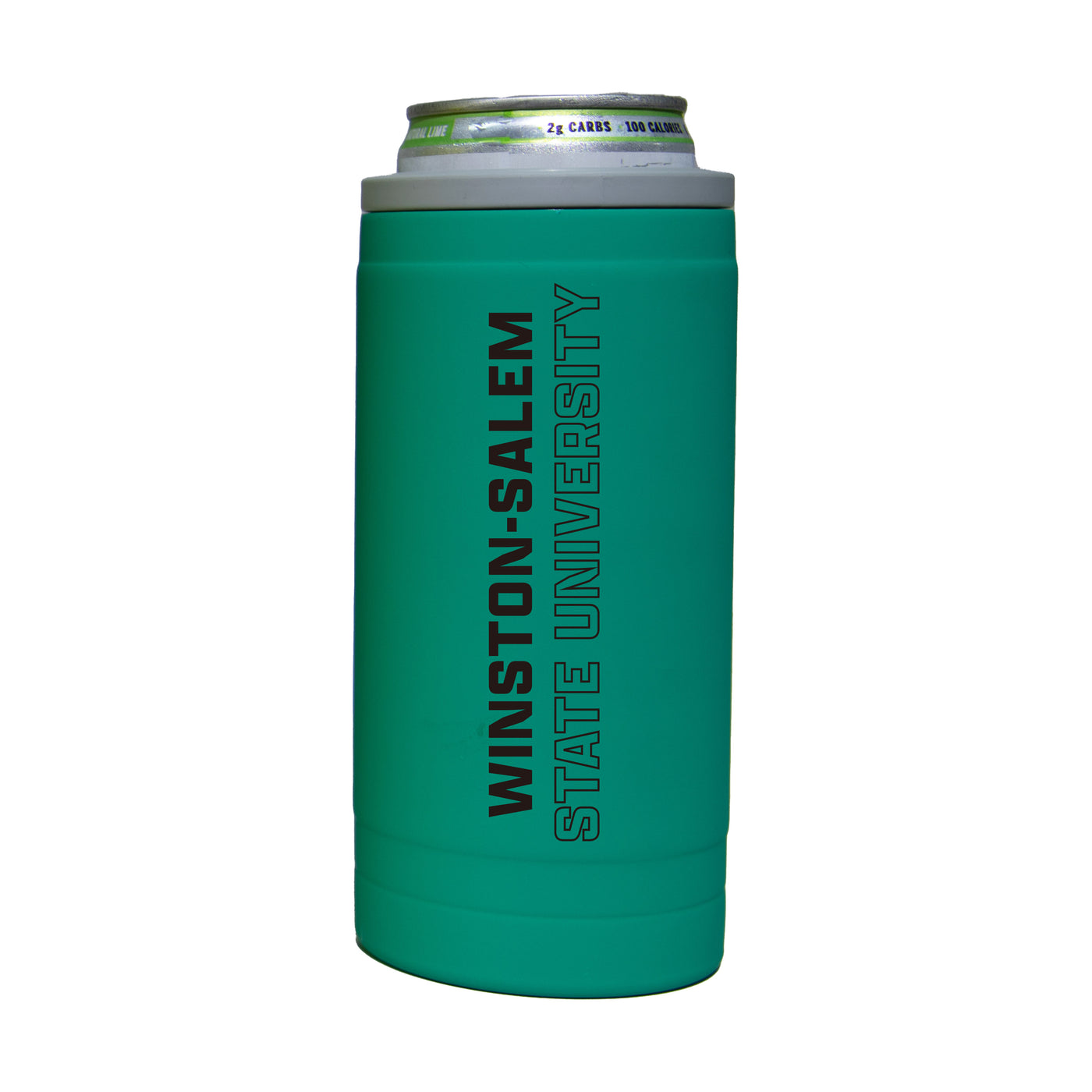Winston Salem St 12oz Optic Stacked Soft Touch Slim Coolie - Logo Brands