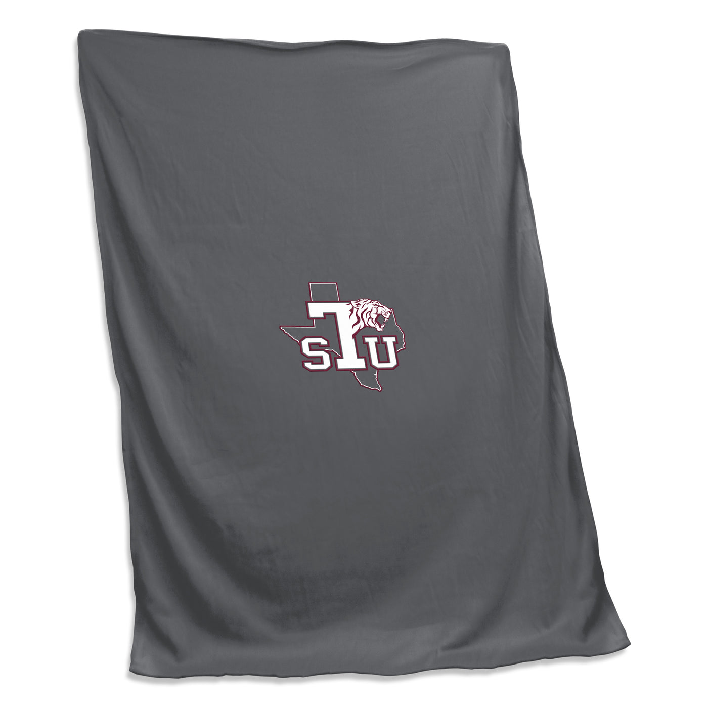 Texas Southern U Charcoal Screened Sweatshirt Blanket