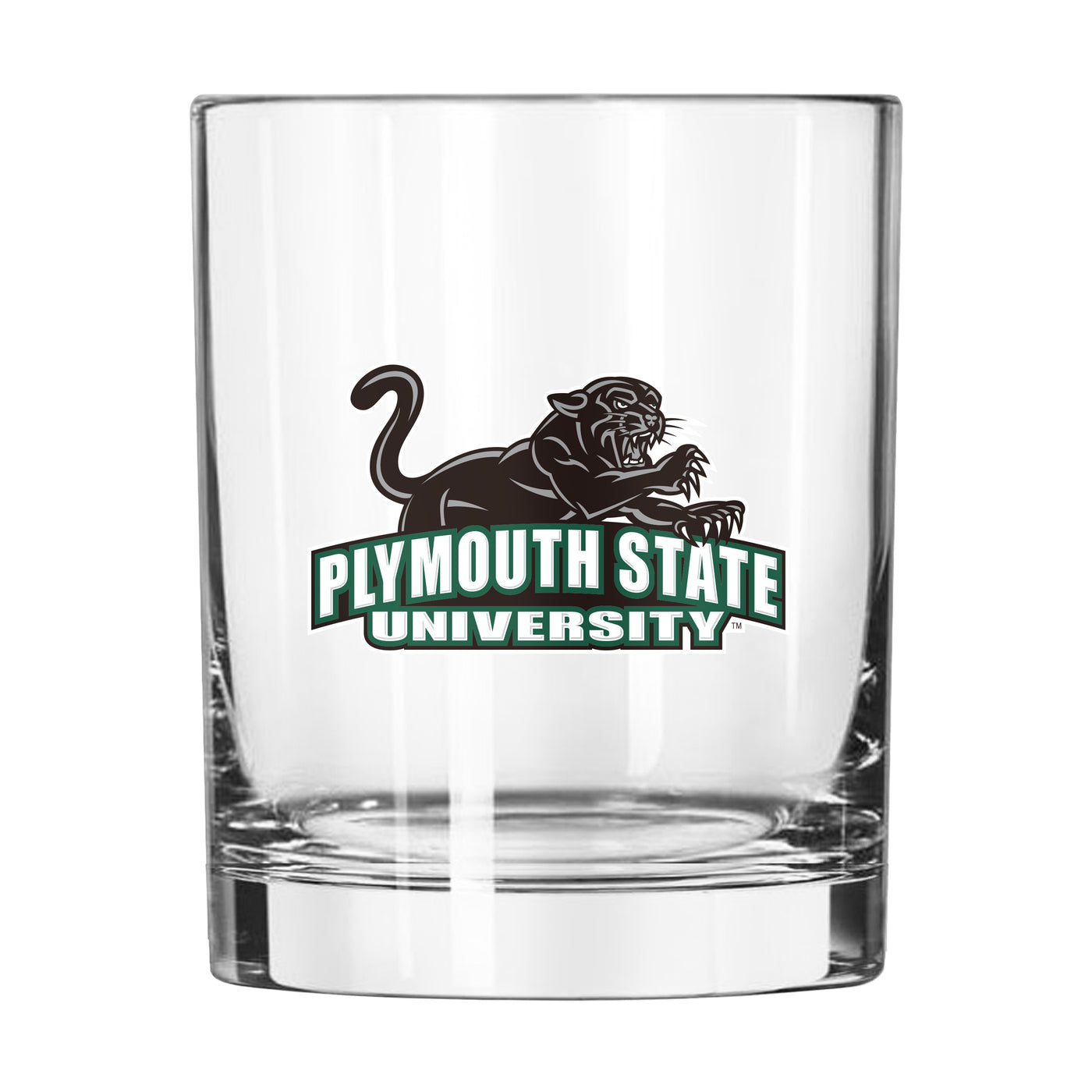 Plymouth State 14oz Logo Rocks Glass