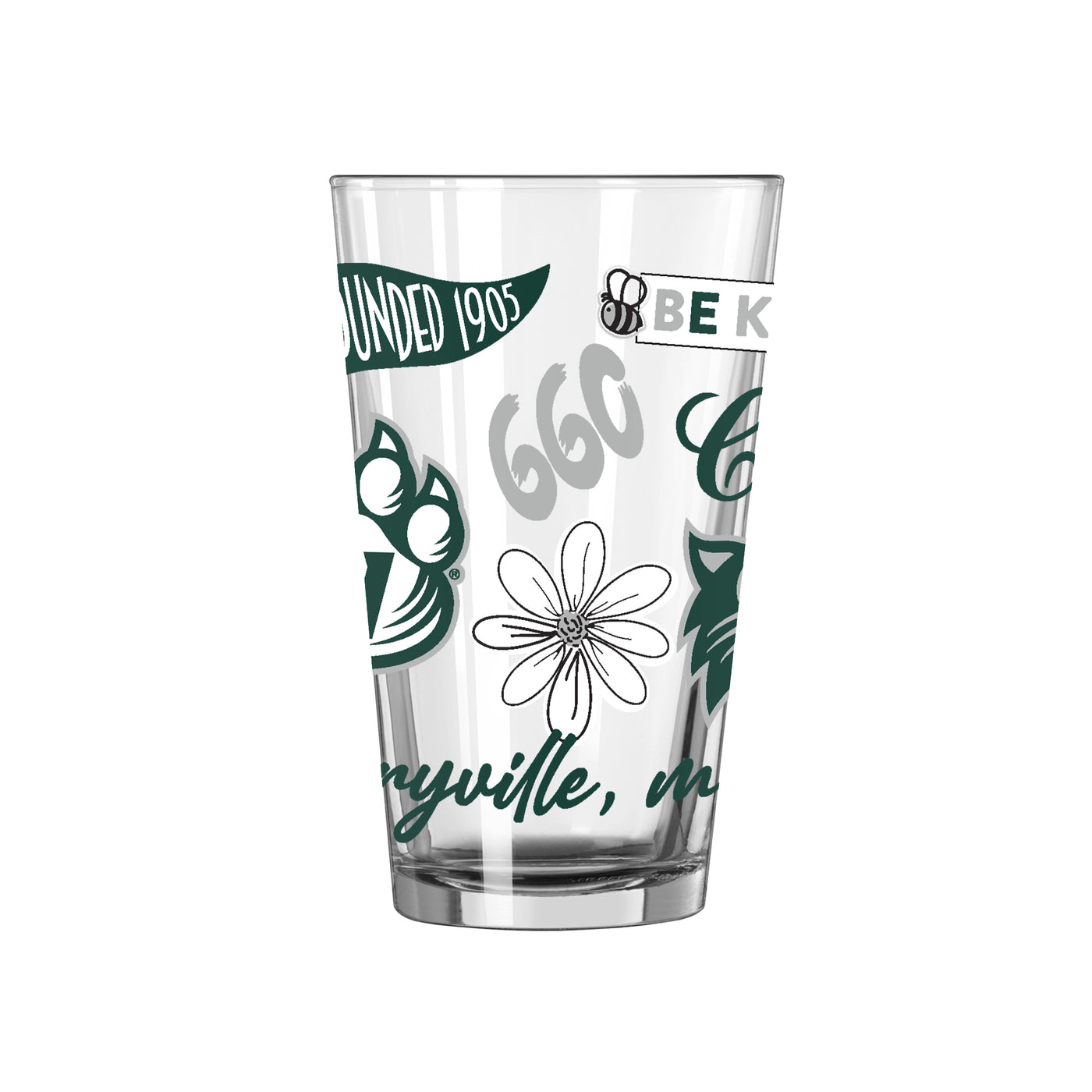 NW Missouri State 16oz Native Pint Glass