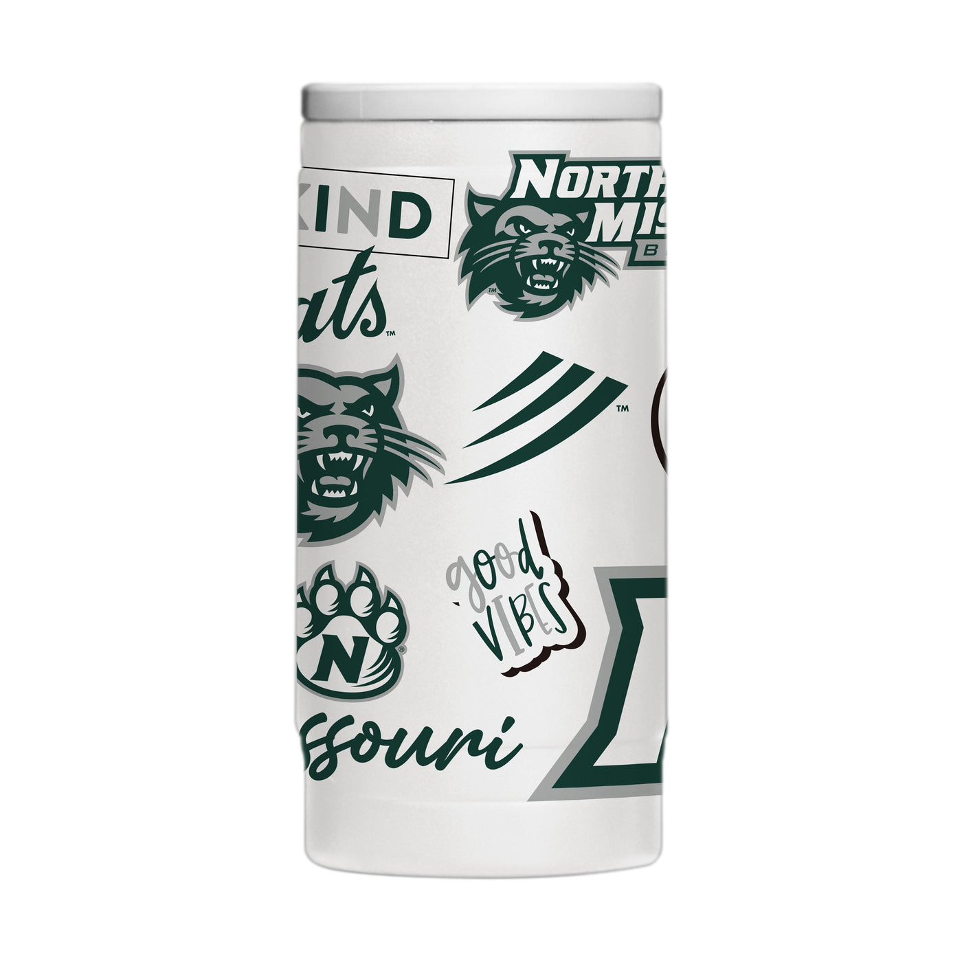 NW Missouri State 12oz Native Powdercoat SlimCan Coolie