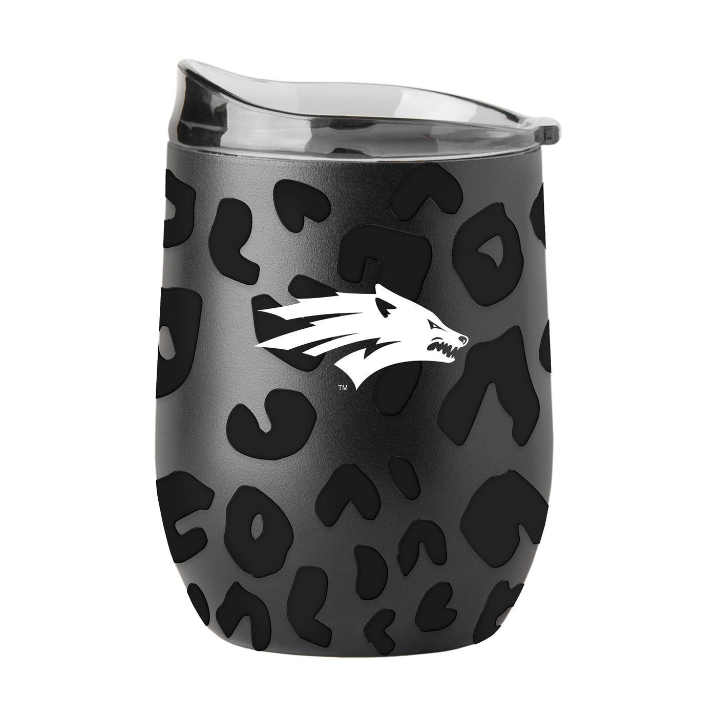 Nevada Leopard 16oz Black Powdercoat Curved Beverage