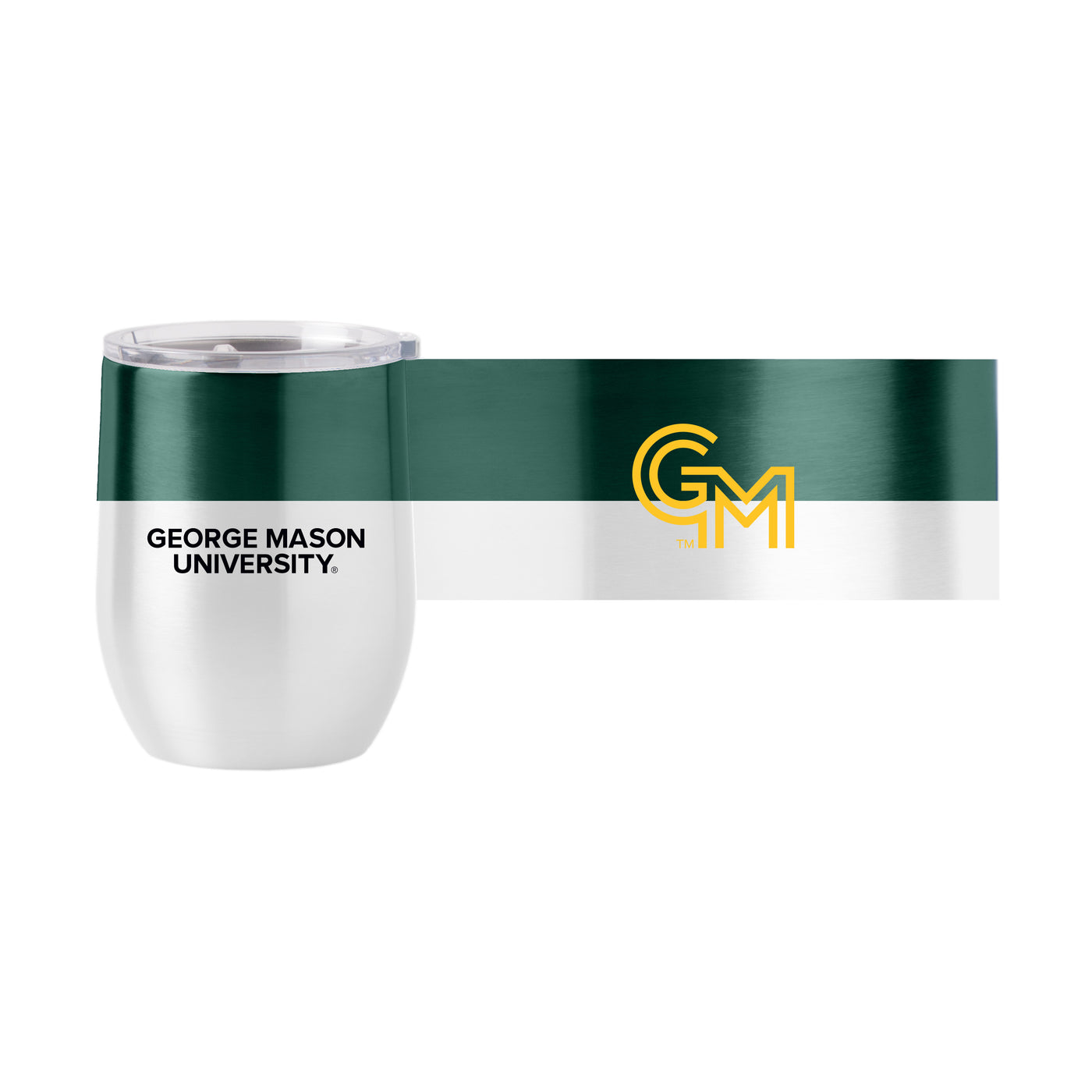 George Mason 16oz Colorblock Stainless Curved Beverage