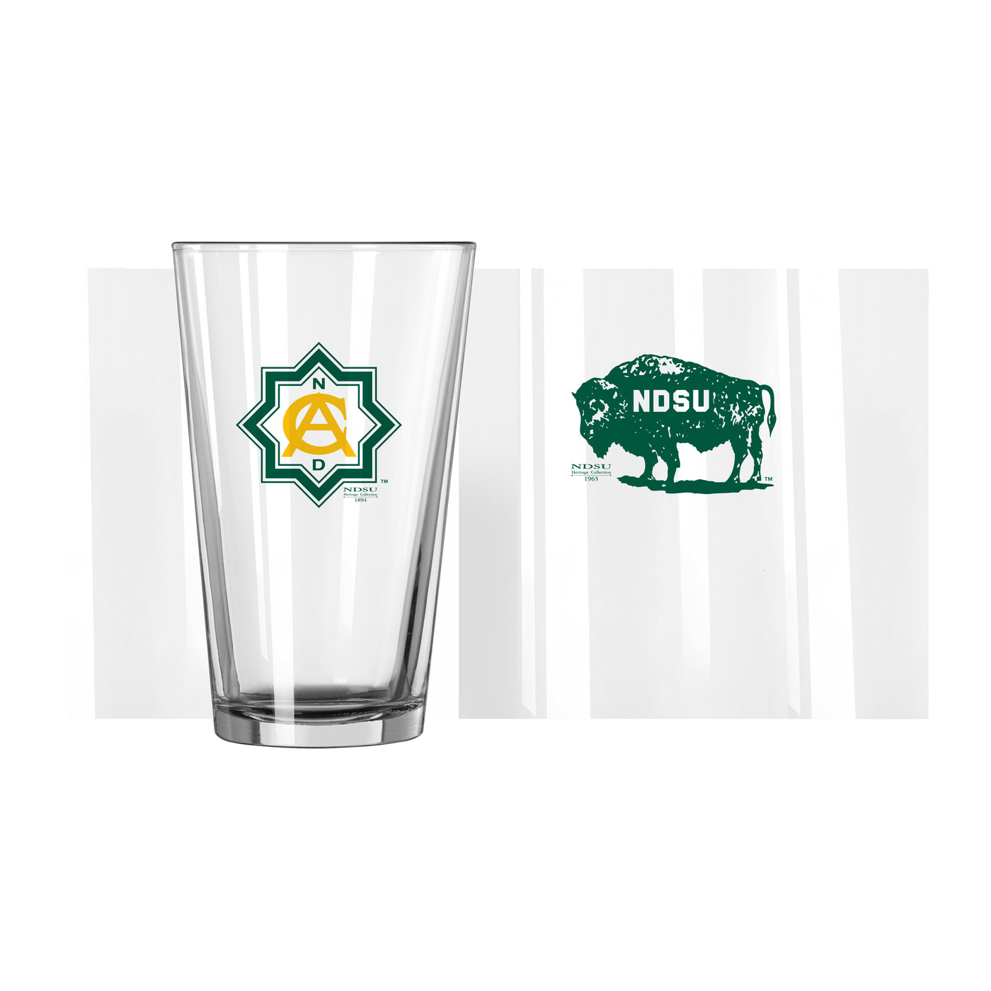 North Dakota State 16oz Retro Pint Glass