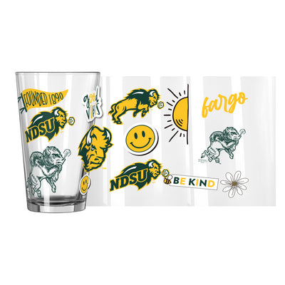 North Dakota State 16oz Native Pint Glass