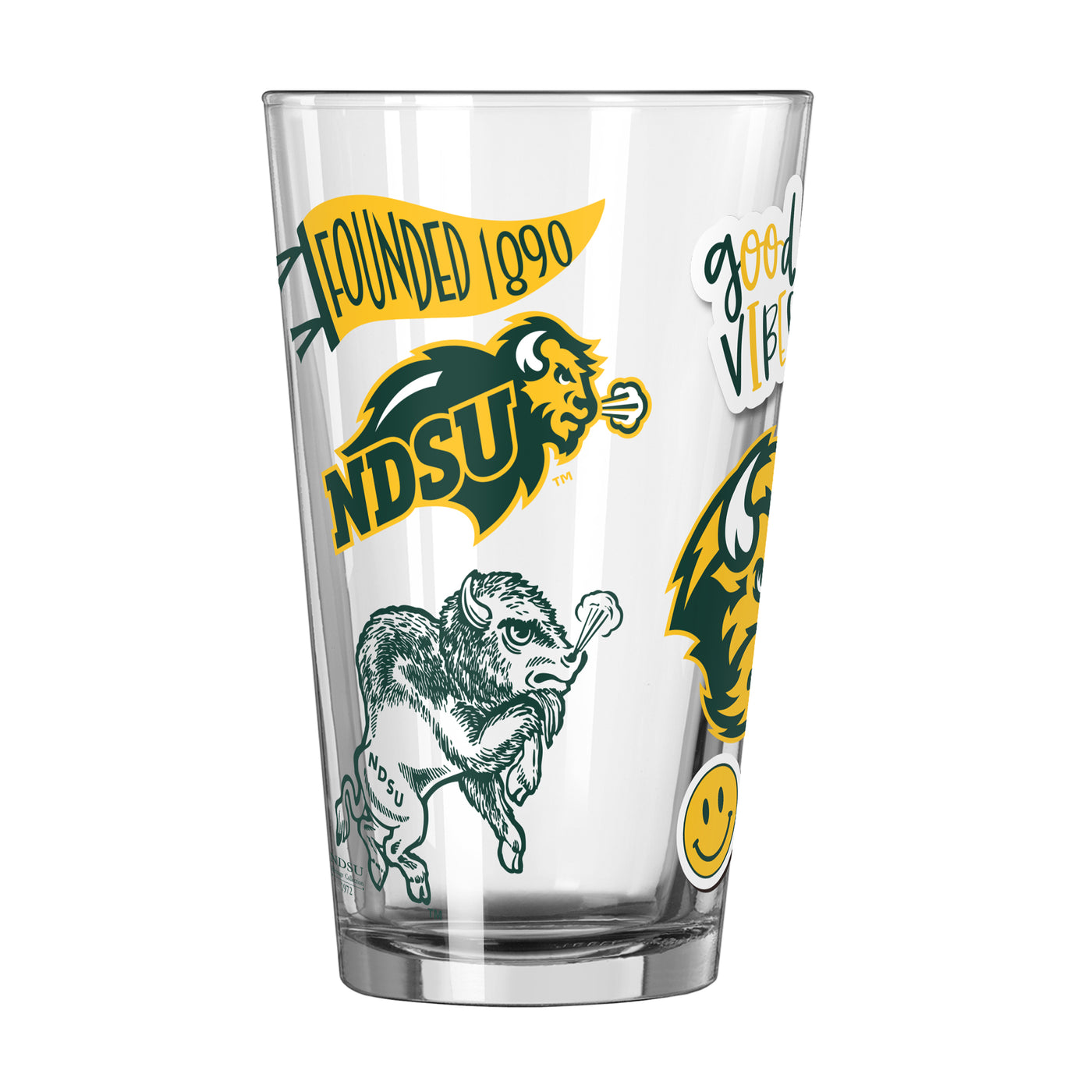 North Dakota State 16oz Native Pint Glass