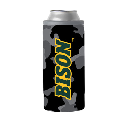 ND State Black Camo 12oz Slim Can Coolie