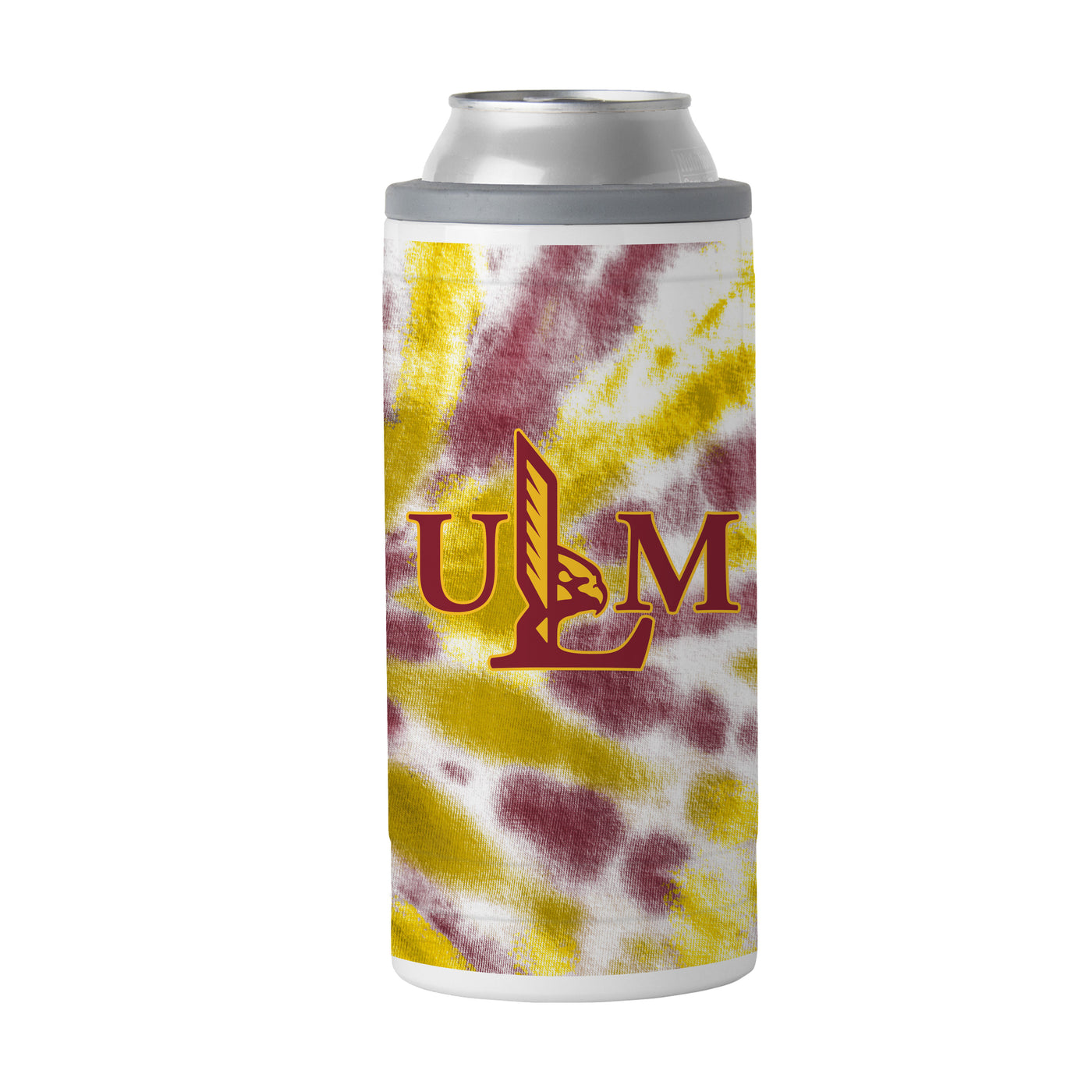 Louisiana Monroe 12oz Tie Dye Slim Can Coolie