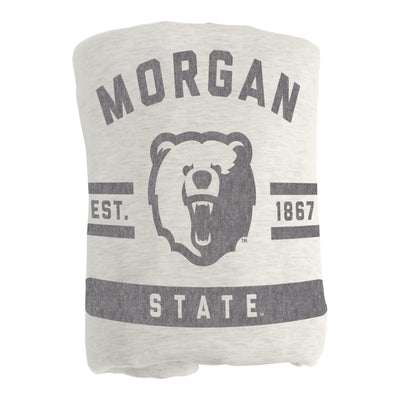 Morgan State Oatmeal Sweatshirt Blanket