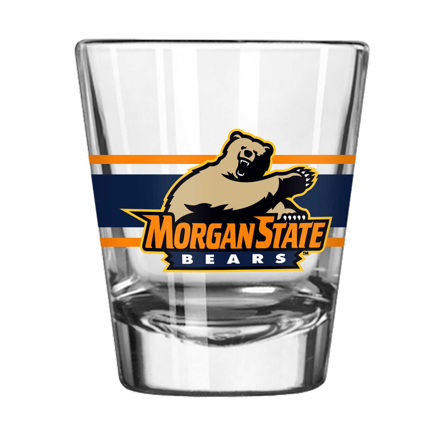 Morgan State 2oz Stripe Shot Glass