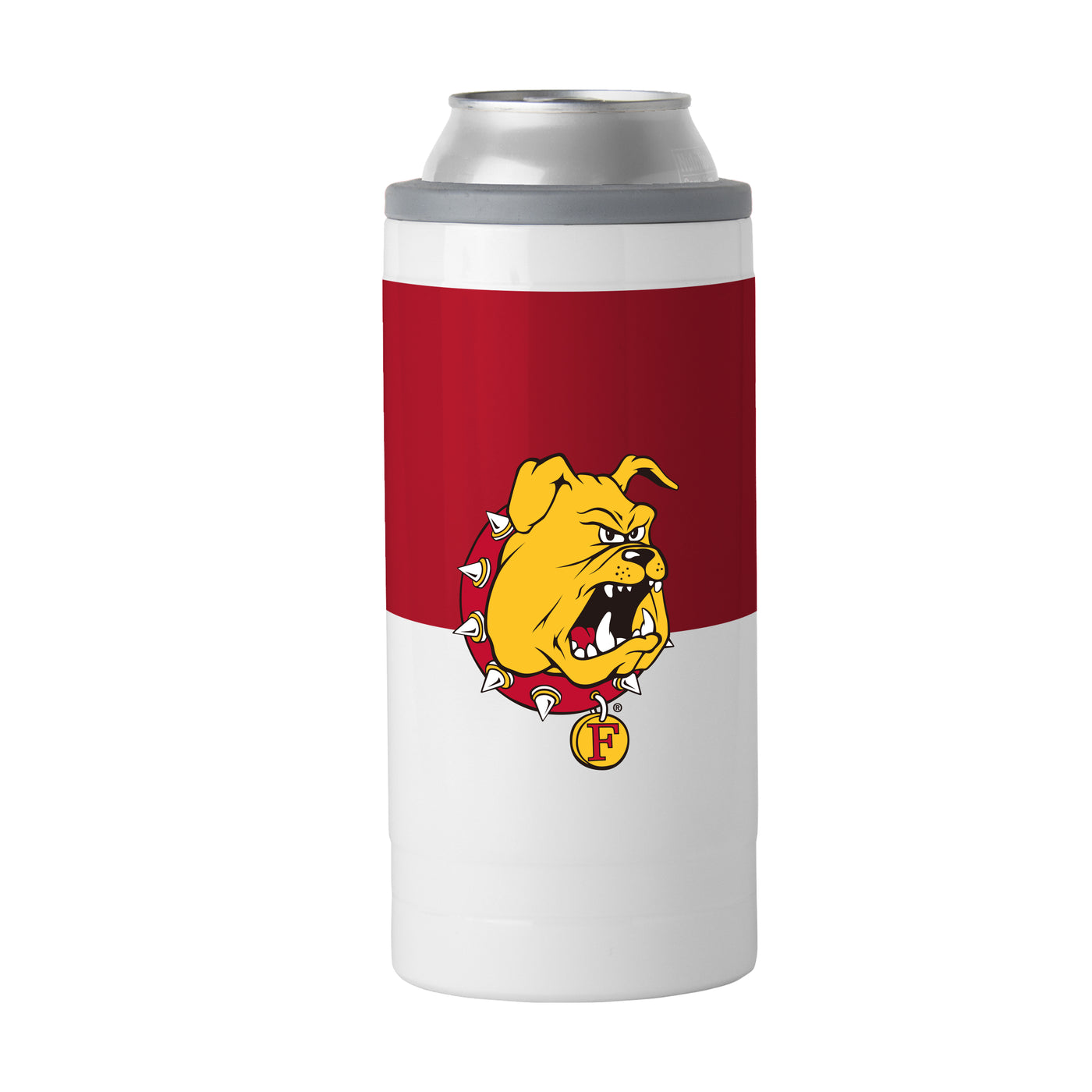 Ferris State 12oz Colorblock Slim Can Coolie - Logo Brands