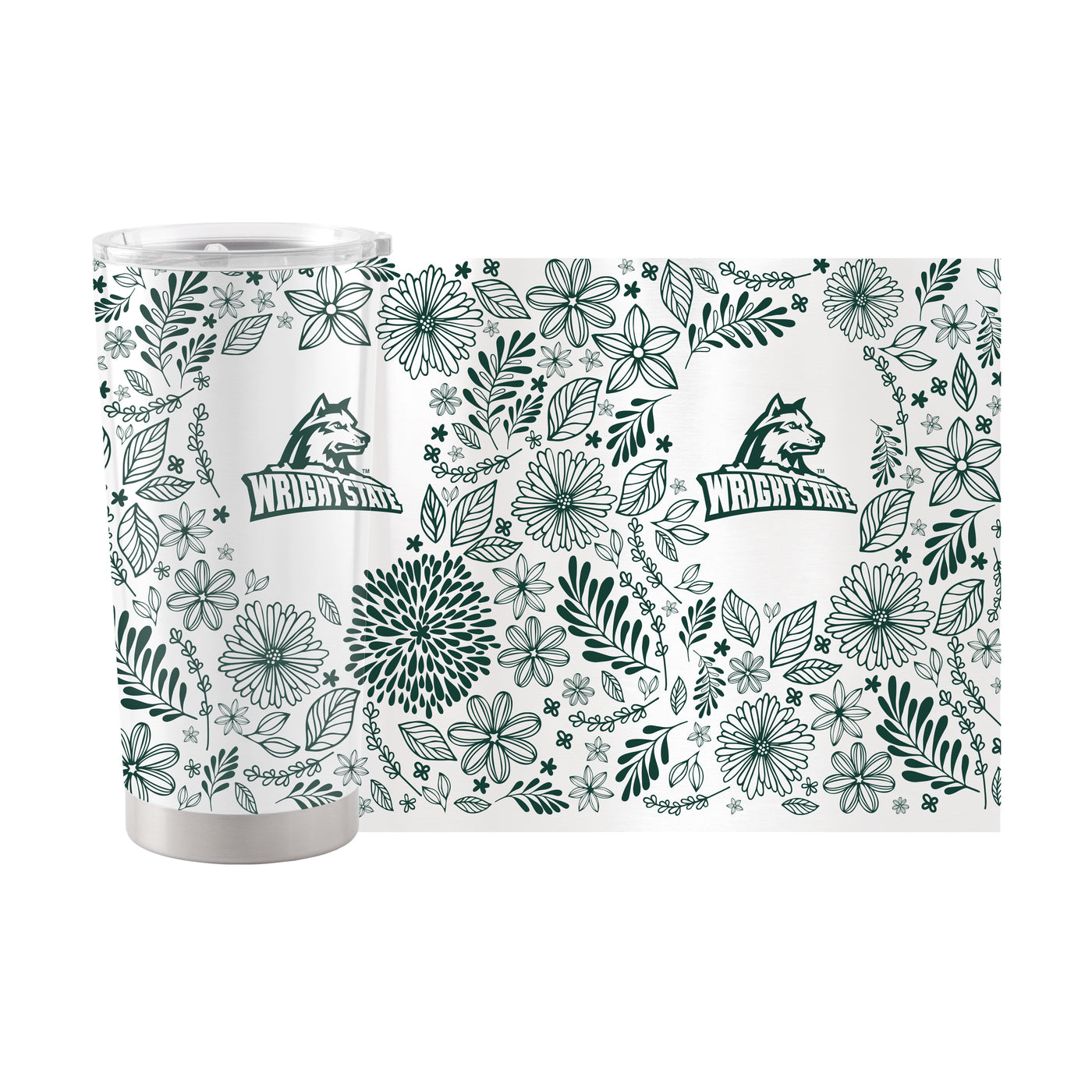 Wright State 20oz Botanical Stainless Tumbler