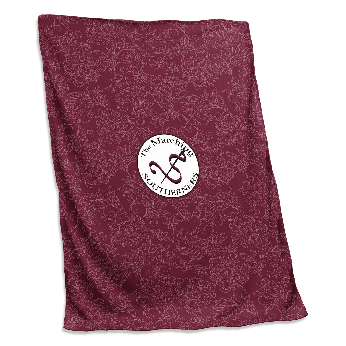 Jacksonville State Maroon Paisley Sweatshirt Blanket (Screened)
