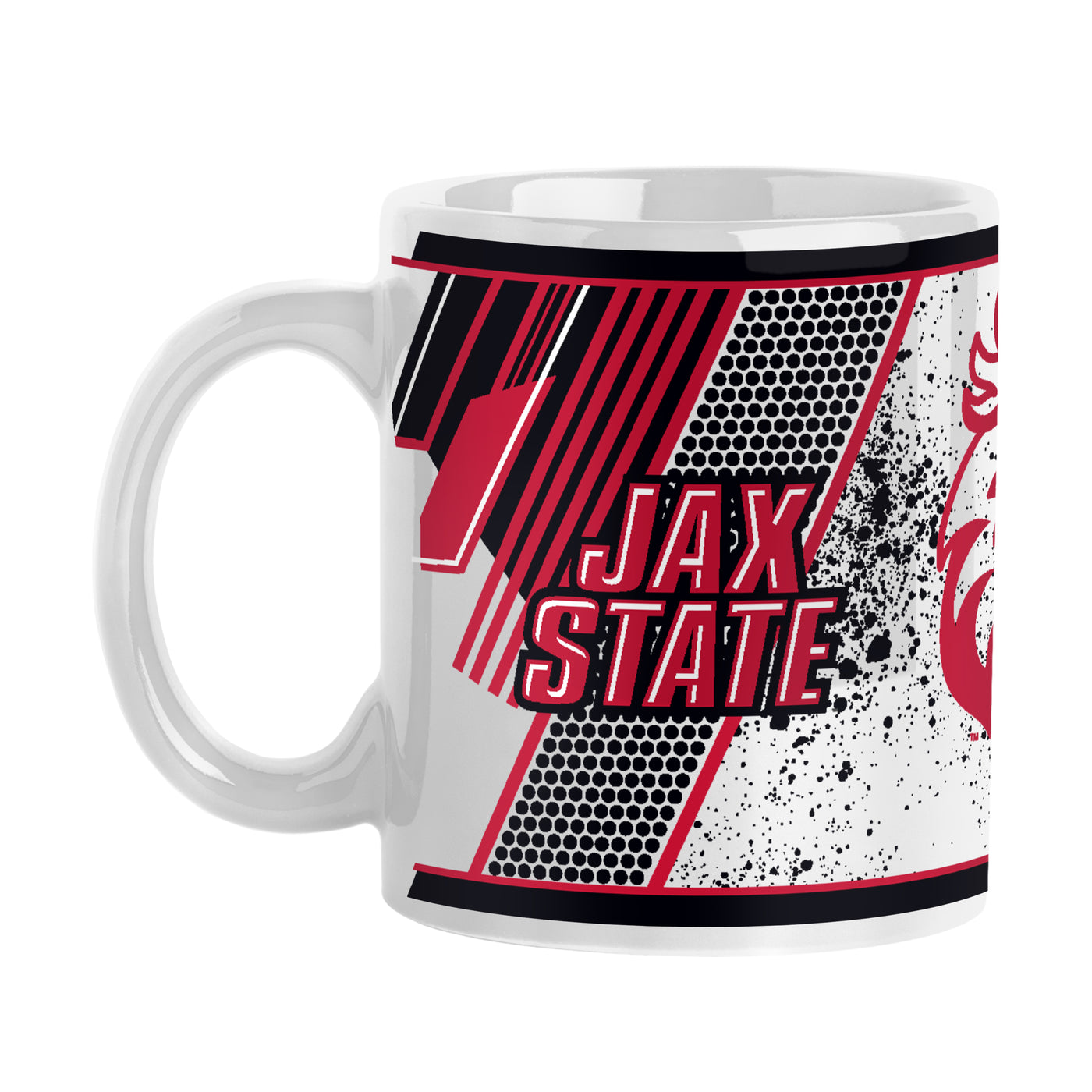 Jacksonville State 11oz Splatter Sublimated Mug