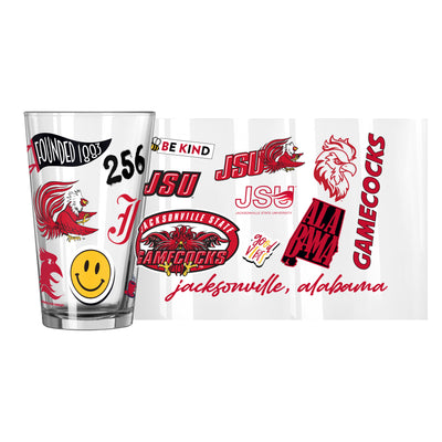 Jacksonville State 16oz Native Pint Glass
