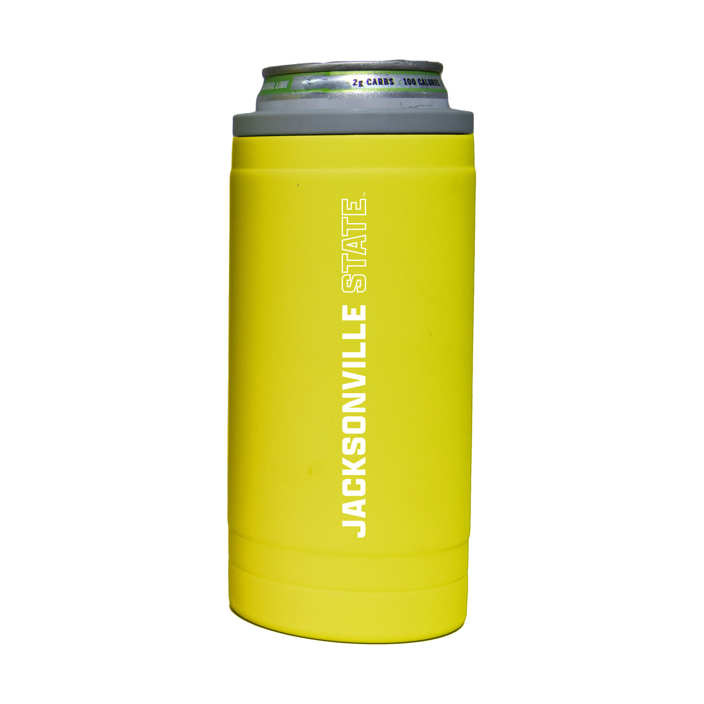 Jacksonville State 12oz Cru Stacked Soft Touch Slim Coolie