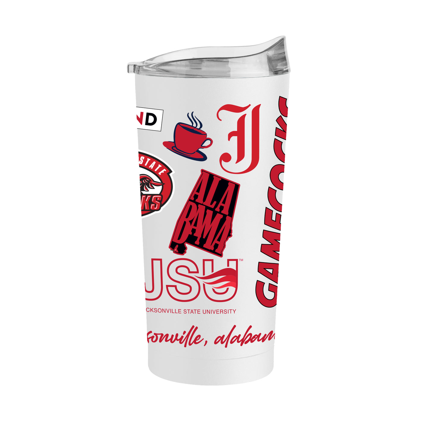 Jacksonville State 20oz Native Powder Coat Tumbler