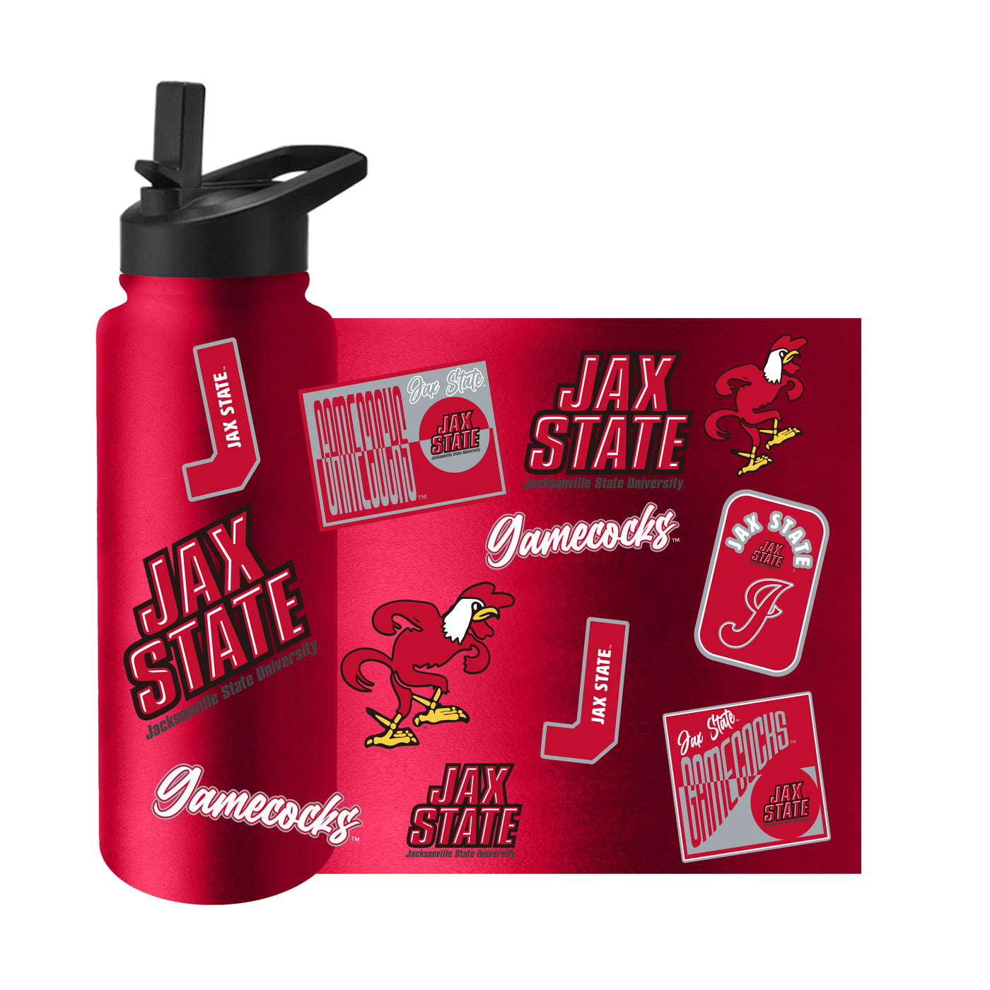 Jacksonville State 34oz Dreamweave Quencher Bottle