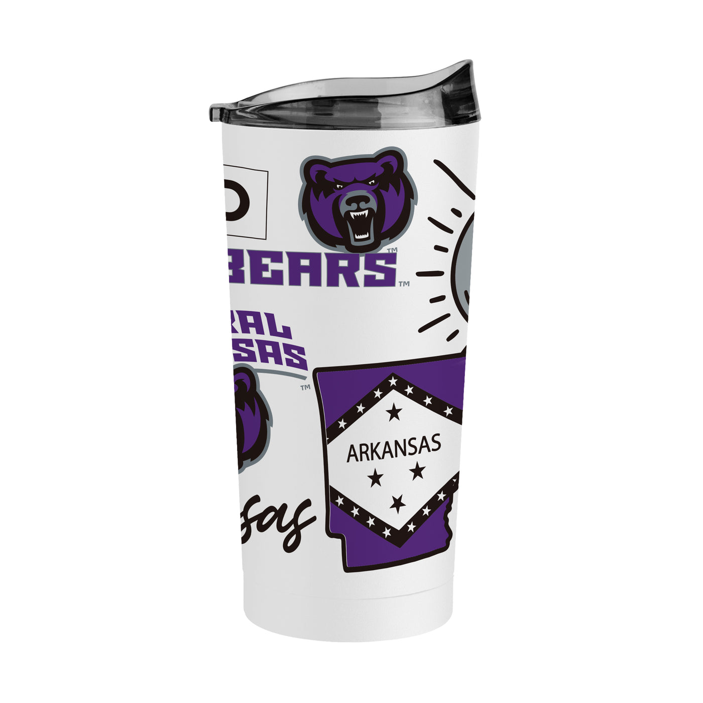 Central Arkansas 20oz Native Powder Coat Tumbler