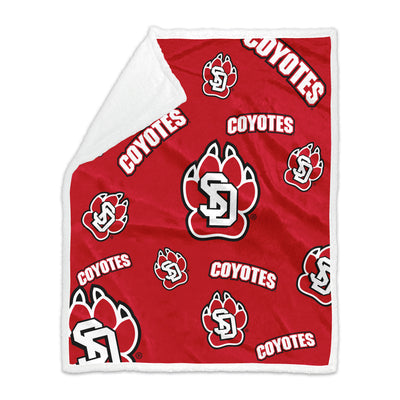 South Dakota 50x60 Plush Sherpa Throw - Logo Brands