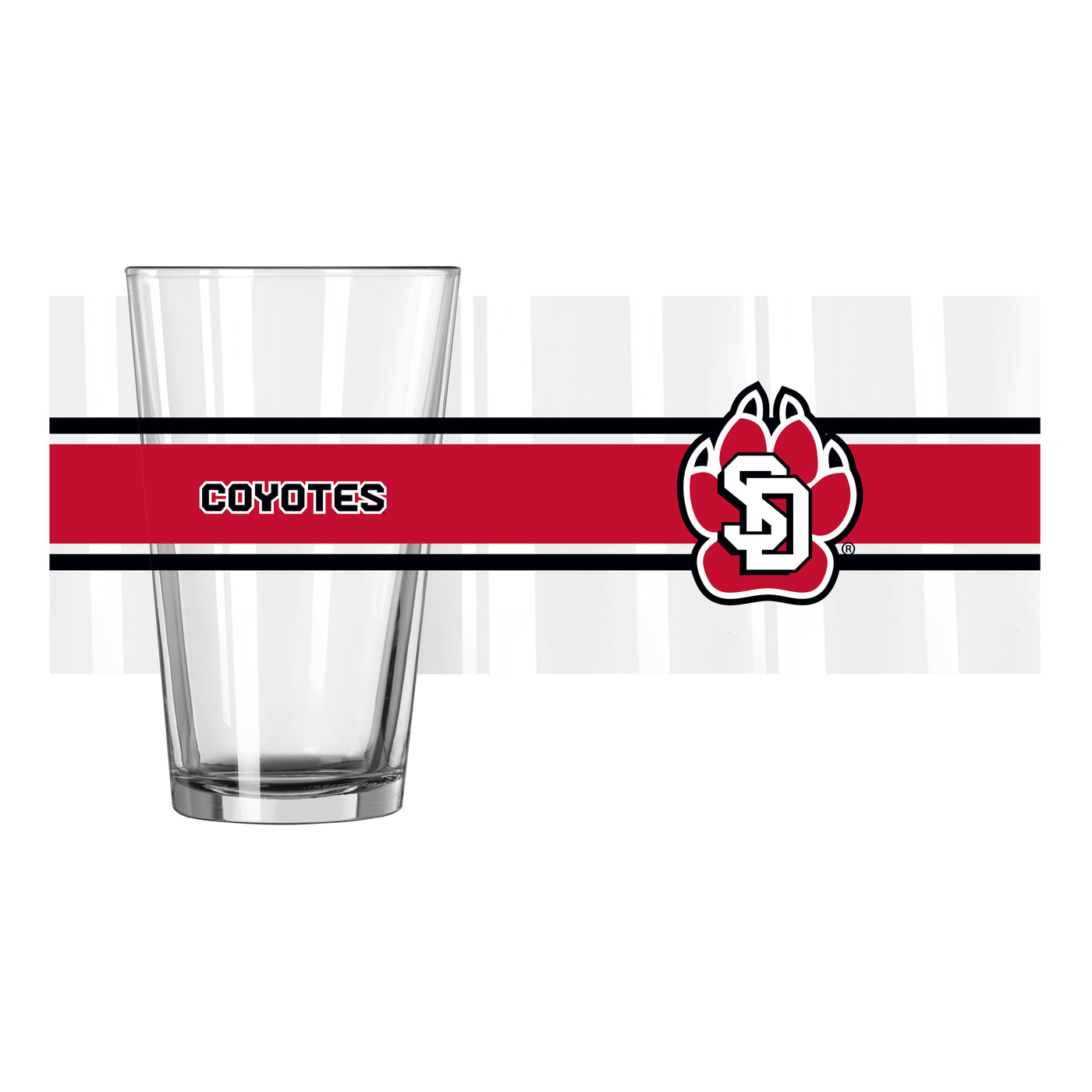 South Dakota 16oz Stripe Pint Glass