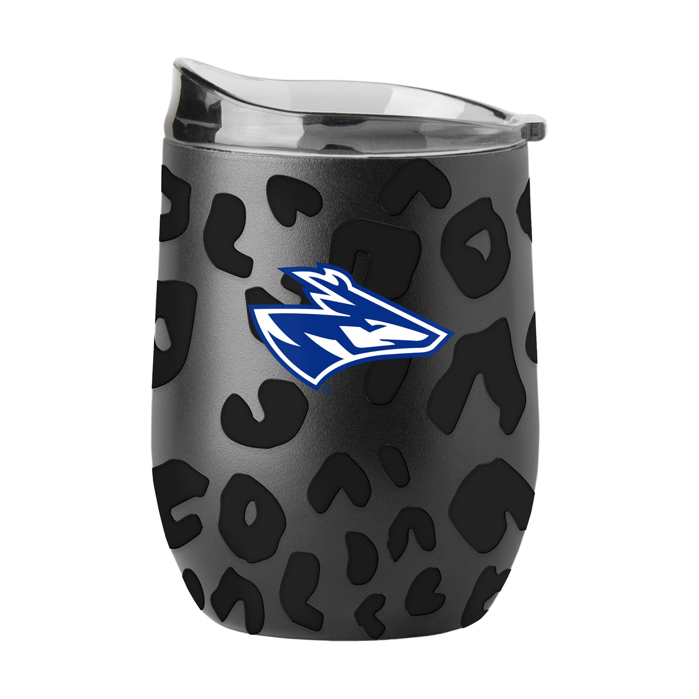 Nebraska-Kerney Leopard 16oz Black Powdercoat Curved Beverage