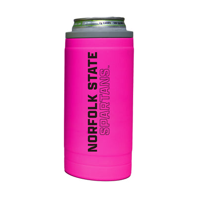 Norfolk State 12oz Electric Stacked Soft Touch Slim Coolie - Logo Brands