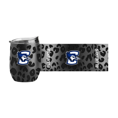 Creighton Leopard 16oz Black Powdercoat Curved Beverage