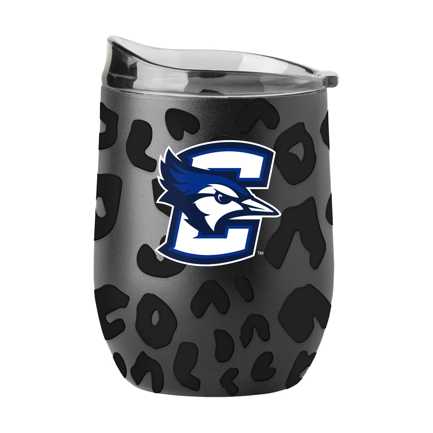Creighton Leopard 16oz Black Powdercoat Curved Beverage