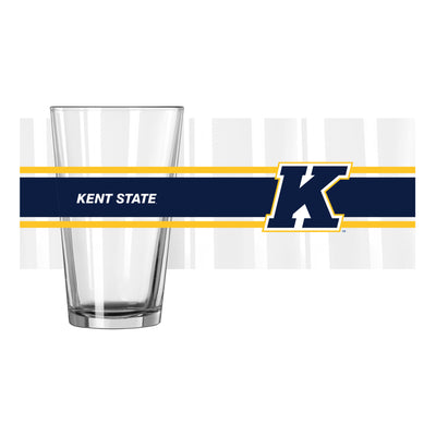 Kent State 16oz Stripe Pint Glass