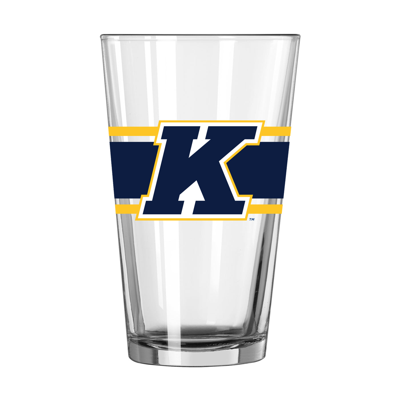 Kent State 16oz Stripe Pint Glass - Logo Brands